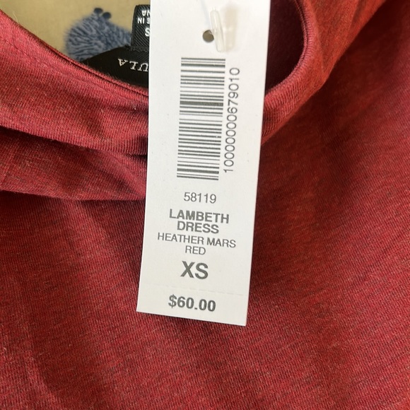 NWT Aritzia Talula lambeth dress code in heather mars red - size XS - Picture 4 of 6